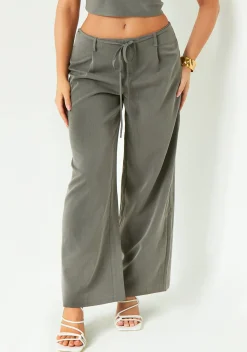 Isabela Grey Low Rise Tailored Trousers
