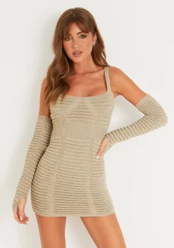 Jenni Stone Corset Mini Knitted Dress