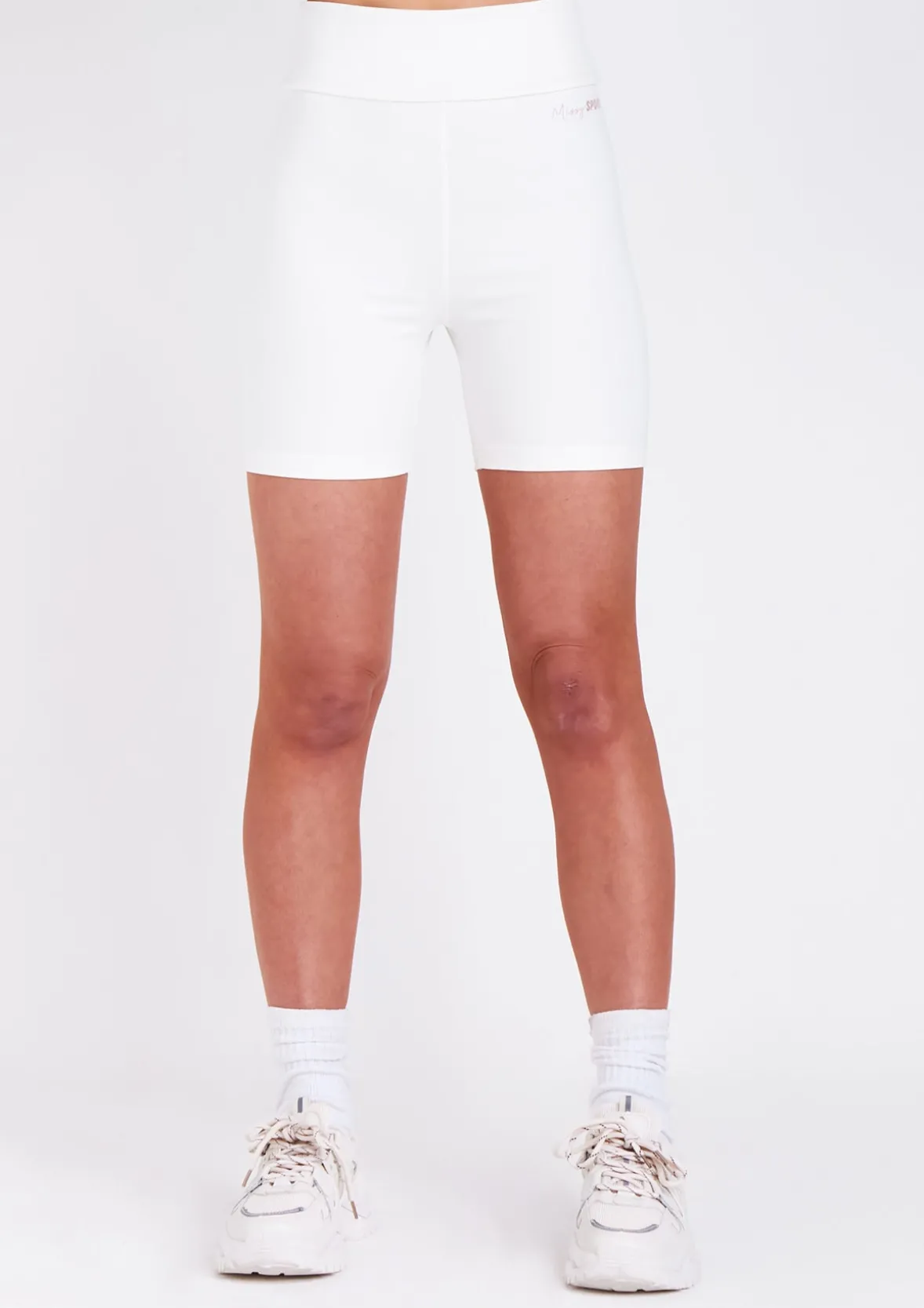 Kacey Cream Missy Sport Ruched Bum Gym Shorts