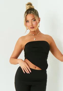 Kelly Black Bengaline Corset Top