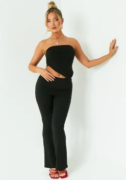 Kelly Black Bengaline Corset Top
