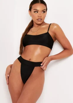 Kourtney Black Bralet High Rise Bikini