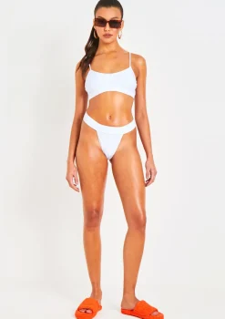 Kourtney White Bralet High Rise Bikini