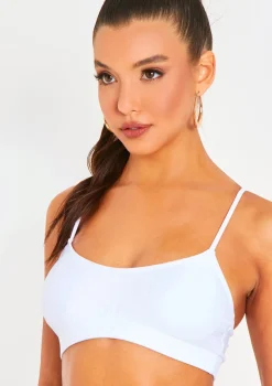 Kourtney White Bralet High Rise Bikini