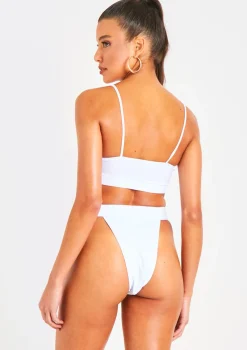 Kourtney White Bralet High Rise Bikini
