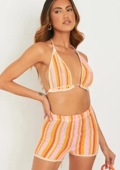 Kylee Multi Crochet Knitted Bralet