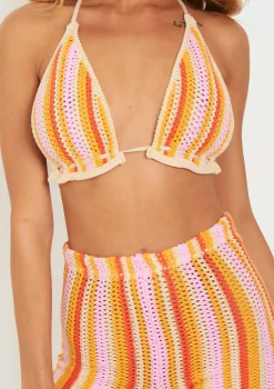 Kylee Multi Crochet Knitted Bralet