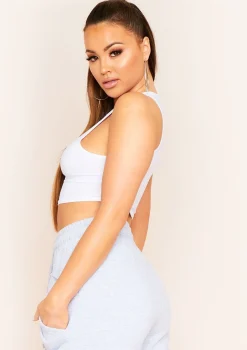 Kylie White Extreme Racer Crop Top