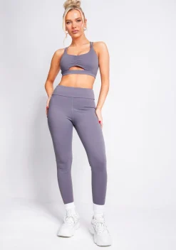 Lacey Charcoal Active Ruched Bum Leggings
