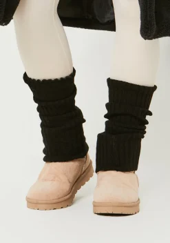 Lara Black Chunky Leg Warmers
