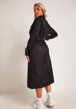 Larsa Black Trench Coat