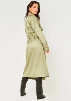 Larsa Olive Trench Coat
