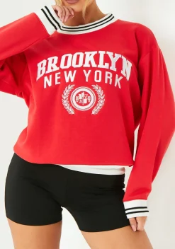 Lisa Red Brooklyn Sweatshirt
