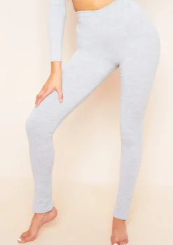 Lola Grey Split Hem Leggings