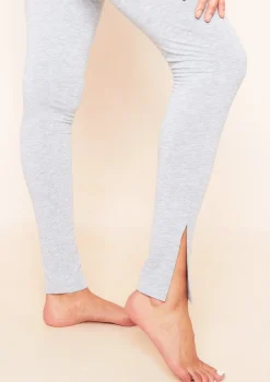 Lola Grey Split Hem Leggings
