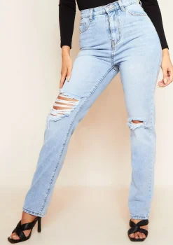 London Light Wash Ripped Jeans
