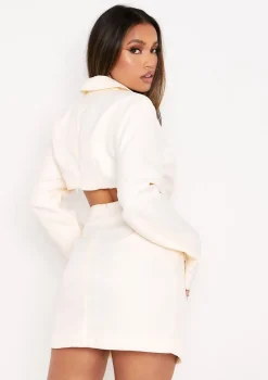 Lucinda Cream Cut Out Blazer Dress