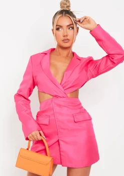 Lucinda Pink Cut Out Blazer Dress