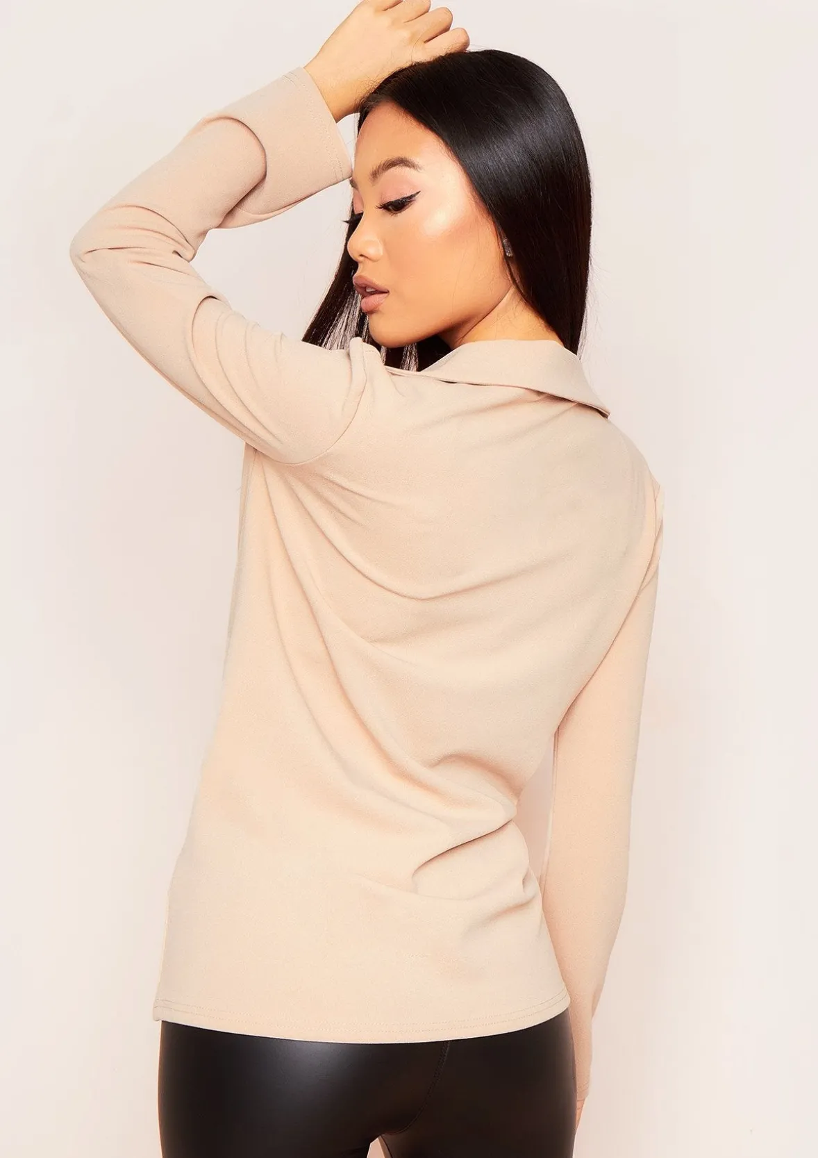 Lucy Beige Casual Slim Fit Blazer