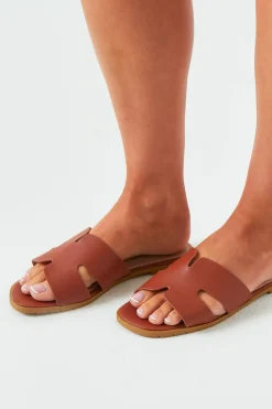 Lydia Tan PU Slip On Sandals