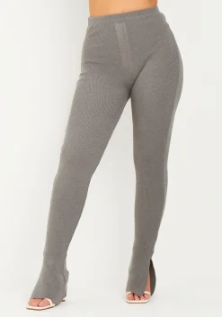 Madilyn Charcoal Knitted Leggings