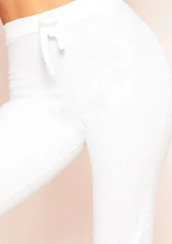 Maia Cream Soft Towelling Joggers