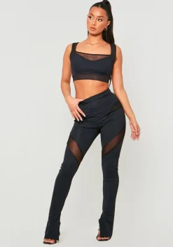 Margot Black Sculpting Legging With Mesh Panels