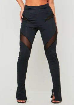 Margot Black Sculpting Legging With Mesh Panels