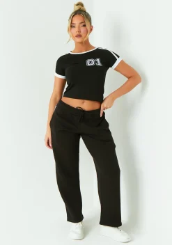 Megan Black Sporty Baby Tee