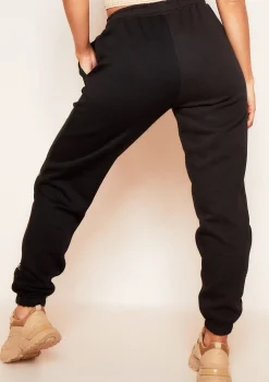 Melila Black and Beige Angel Energy Slogan Joggers