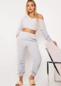 Melina Grey Fleece Joggers