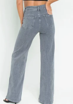 Molly Grey High Rise Straight Leg Jeans