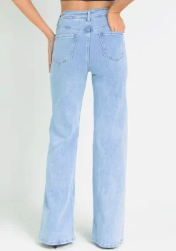 Molly Light Blue High Rise Straight Leg Jeans