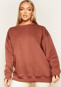 Mona Chocolate Oversized Sweatshirt