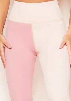 Myra Pink Missy Sport Colour Block High Waisted Gym Leggings