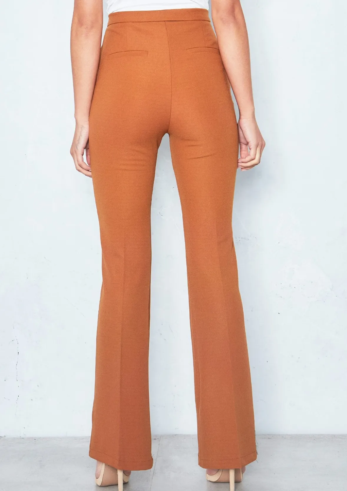 Nikita Rust High Waist Straight Leg Trousers