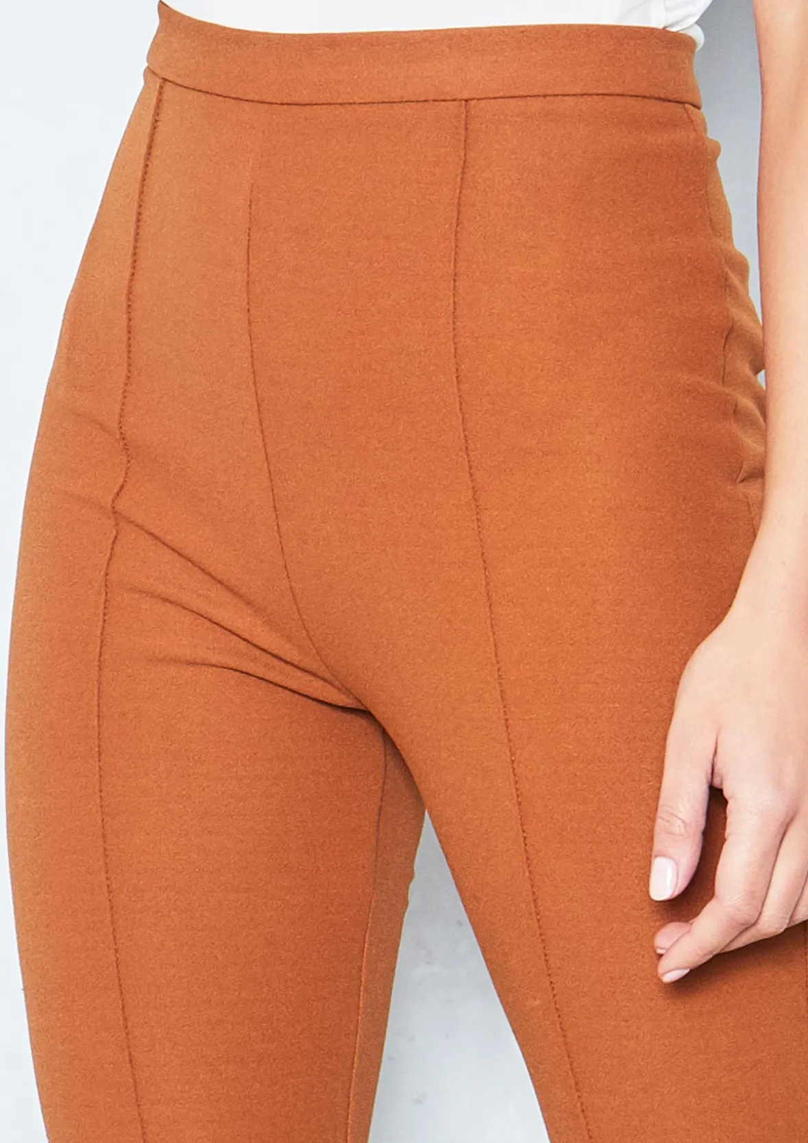 Nikita Rust High Waist Straight Leg Trousers