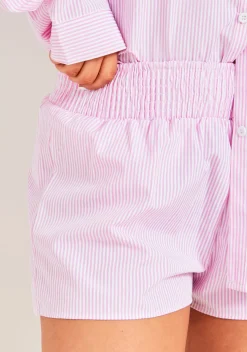 Polly Pink Pinstripe Stripe Shorts