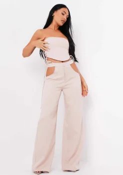Polly Sand Cut Out Side Trousers
