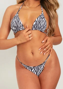Quinn Zebra Print Bikini Bottom