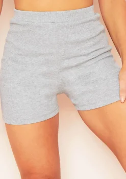 Remy Grey Ribbed Cycle Shorts