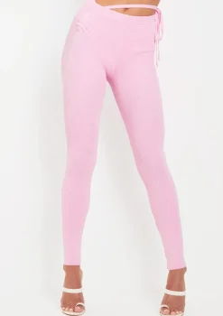 Sabella Pink Tie Waist Leggings
