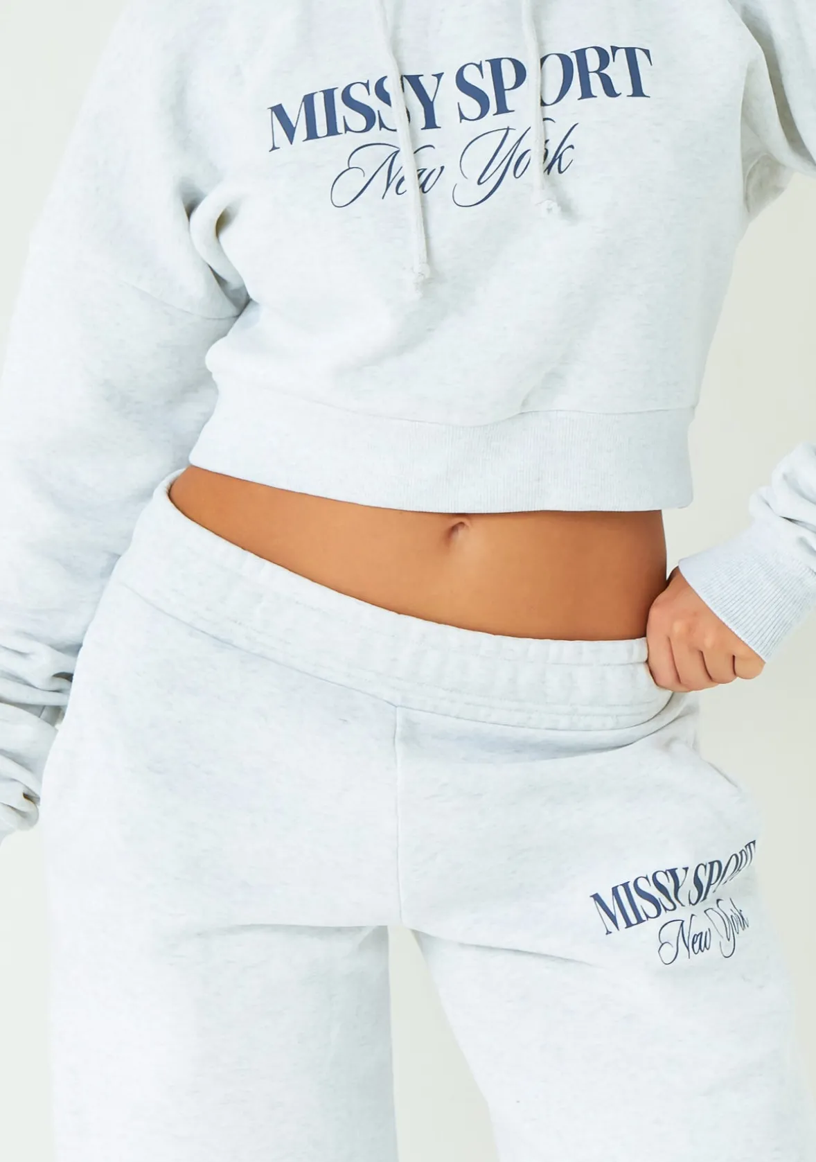Sienna Grey Missy Sport Slogan Joggers