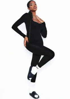 Soph Black Wide Neck Jumpsuit