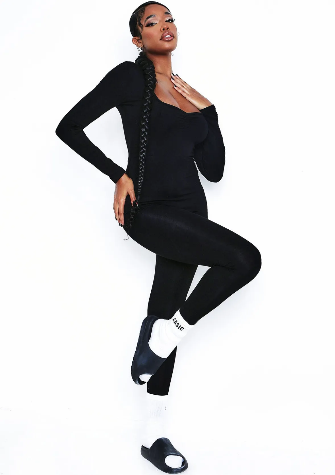 Soph Black Wide Neck Jumpsuit