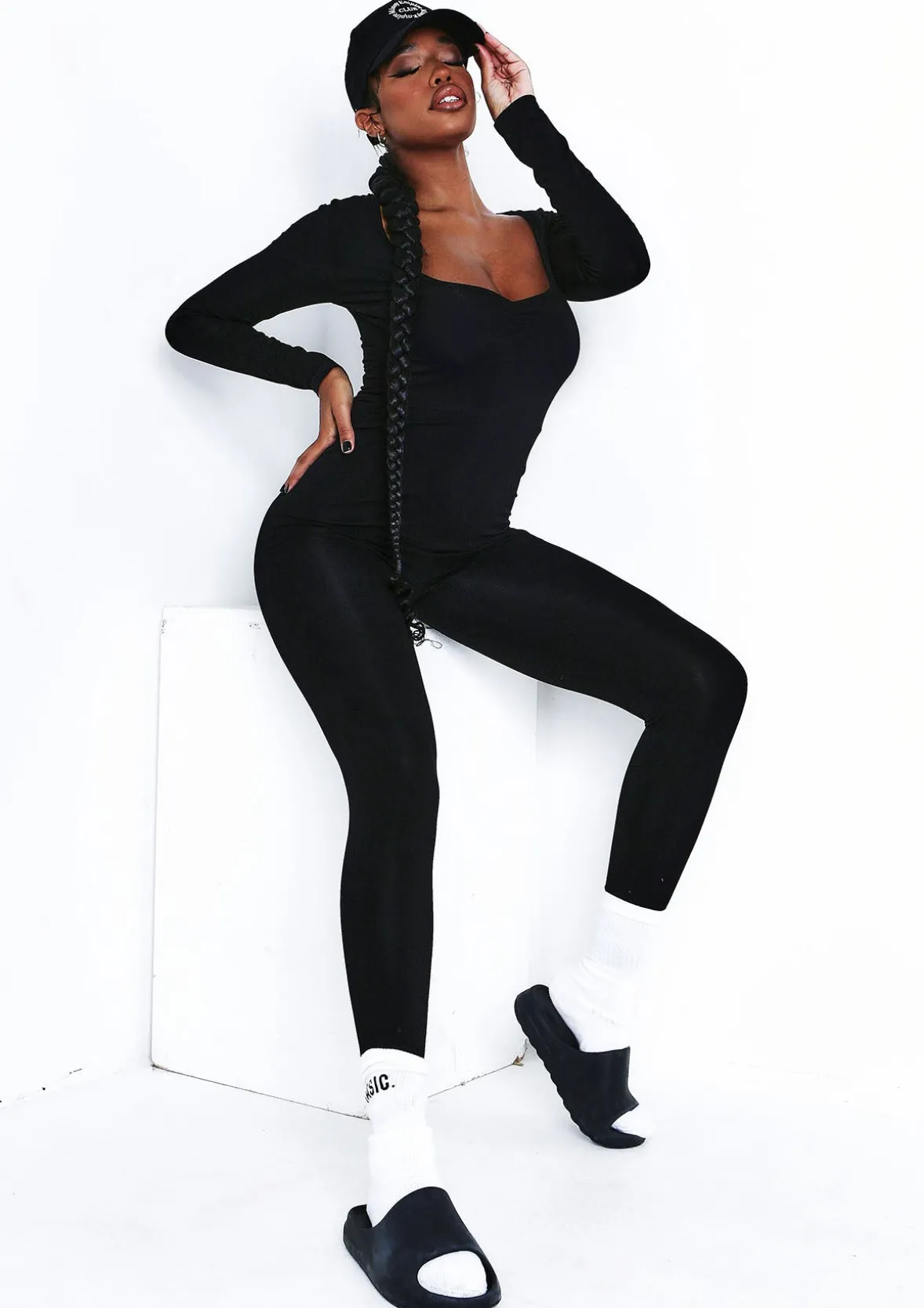Soph Black Wide Neck Jumpsuit