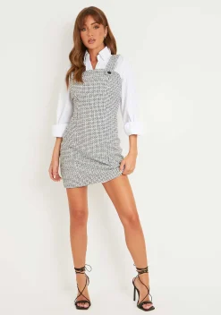 Sylvia Black Tweed Tailored Mini Dress