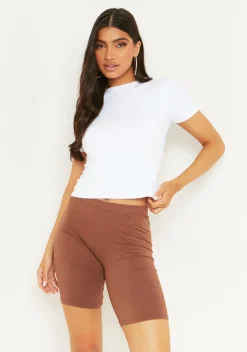 Taylor Mocha Soft Touch Cycling Shorts
