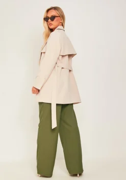 Teagan Beige Short Trench Coat