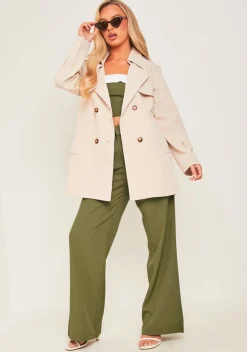 Teagan Beige Short Trench Coat